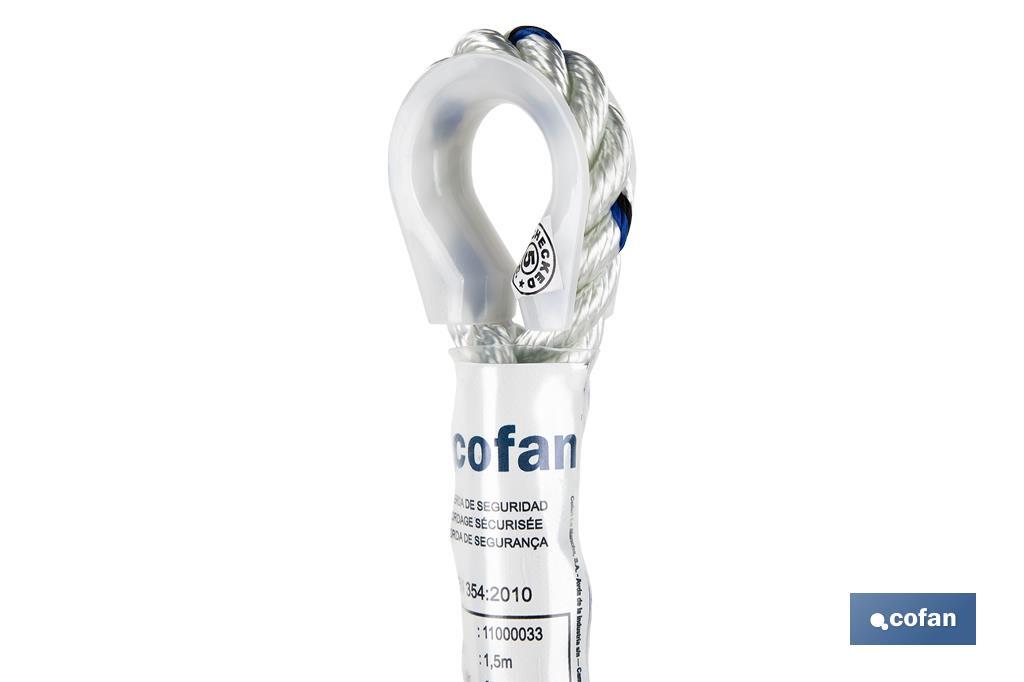 CUERDA DE SEGURIDAD P/ARNES 1,5 MTS.