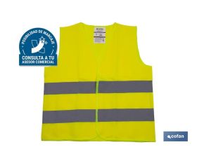 Chaleco reflectante | Color Amarillo | Talla niños | EN ISO 20471 | Categoría II I