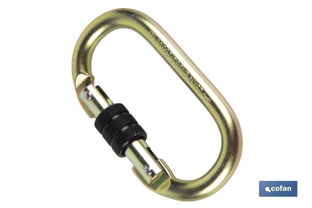 MOSQUETÓN CON ROSCA SEGURIDAD