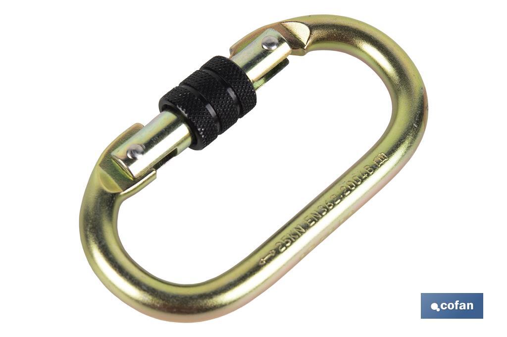 MOSQUETÓN CON ROSCA SEGURIDAD