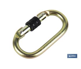 MOSQUETÓN CON ROSCA SEGURIDAD