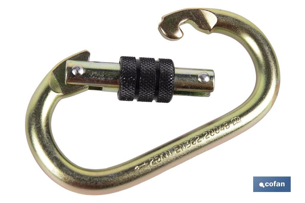 MOSQUETÓN CON ROSCA SEGURIDAD