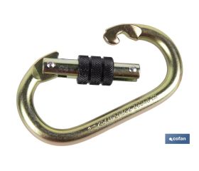 MOSQUETÓN CON ROSCA SEGURIDAD