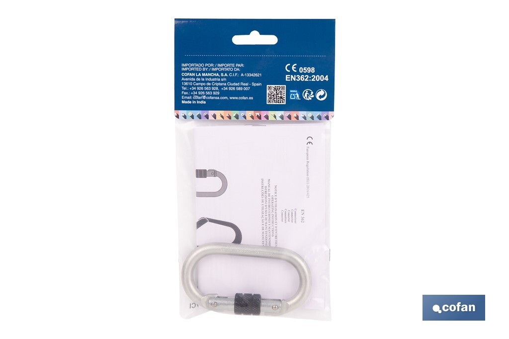 MOSQUETÓN CON ROSCA SEGURIDAD