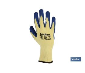 BLÍSTER DE GUANTE DE LÁTEX RUGOSO AZUL TALLA 8 VENTA UNITARIA