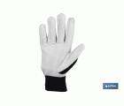 GUANTE VACUNO DORSO TELA + VELCRO T-10