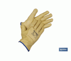 Guantes de piel de vacuno con forro interior | Forro interior de algodón | Resistentes al frío | Seguros y cómodos