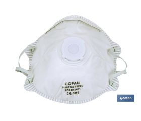 Set 2 Mascarillas FFP2D | No Reutilizables | Con válvula de Exhalación | Eficiencia de Filtración superior al 94%