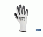 GUANTE 100% POLIEST.IMPREG. NITRILO GRIS T-10