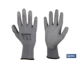 Guantes 100 % de poliéster | Impregnados para mayor seguridad | Flexibles | Protección y confort | Sin costuras
