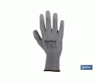 GUANTE 100% POLIEST.  IMPREG. PU GRIS T-10