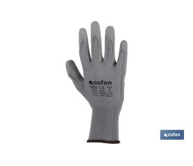 BLISTER G. 100% POLIEST.  IMPREG. PU GRIS T-9 BL