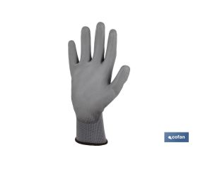 BLISTER G. 100% POLIEST.  IMPREG. PU GRIS T-9 BL