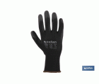 GUANTE 100%  POLIEST.IMPREG. PU NEGRO T-10