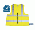 Chaleco Amarillo de alta visibilidad | Con cierre de cremallera | Varias Tallas Disponibles
