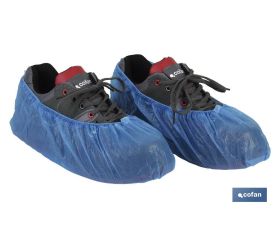 Cubre zapato en color Azul | Fabricado en Polietileno Clorado | Desechables | 100 Unidades
