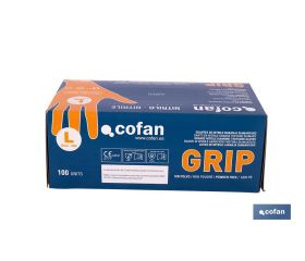 CAJA 100 UDS. GUANTES DE NITRILO NARANJA DIAMANTADO 8,5 G TALLA L