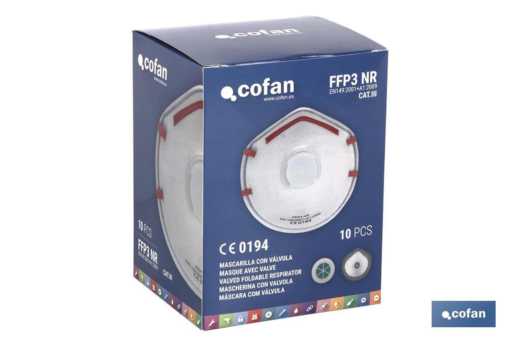 MASCARILLA PROTEC. C/VALVULA CE FFP3 NR