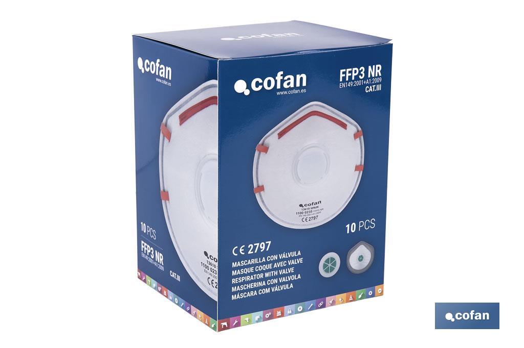 MASCARILLA PROTEC. C/VALVULA CE FFP3 NR