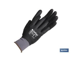 Guantes 100 % impregnados de nitrilo | Ideal para automoción, construcción y manipulación de aceites | Cómodos y seguros
