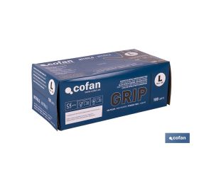 CAJA 100 UDS. GUANTES DE NITRILO NEGRO DIAMANTADO 8,5 G TALLA L