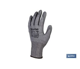 GUANTE ANTICORTE IMPREGNADO PU GRIS T-10 venta unitaria