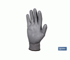 GUANTE ANTICORTE IMPREGNADO PU GRIS T-10