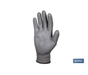 GUANTE ANTICORTE IMPREGNADO PU GRIS T-10 venta unitaria