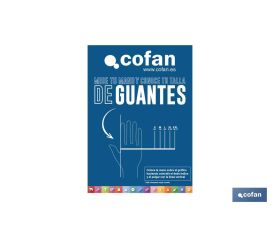 CARTEL IMANTADO 297X210 MM  MEDIDOR TALLA DE GUANTES