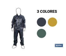 Traje de Agua | Fabricado en Poliéster/PVC | Varios Colores | Compuesto por Chaqueta y Pantalón