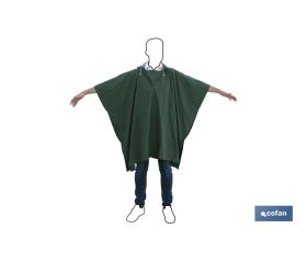 PONCHO DE AGUA VERDE PVC/POLIESTER TALLA ÚNICA