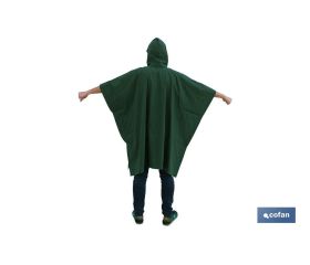 PONCHO DE AGUA VERDE PVC/POLIESTER TALLA ÚNICA