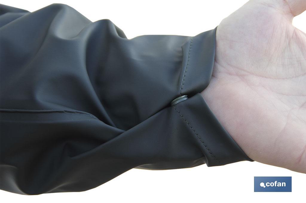 ABRIGO LARGO DE LLUVIA VERDE PU/PVC TALLA L