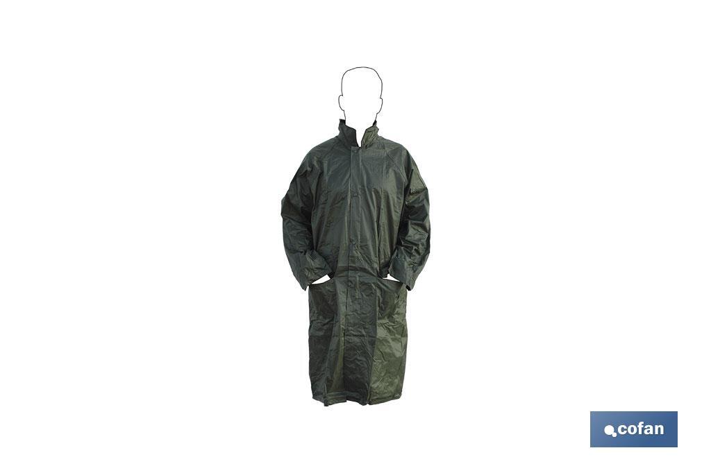 ABRIGO DE LLUVIA VERDE POLIESTER/PVC TALLA-L