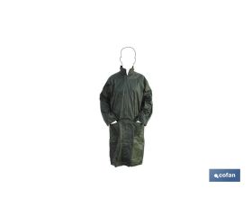 ABRIGO DE LLUVIA VERDE POLIESTER/PVC TALLA-XXL
