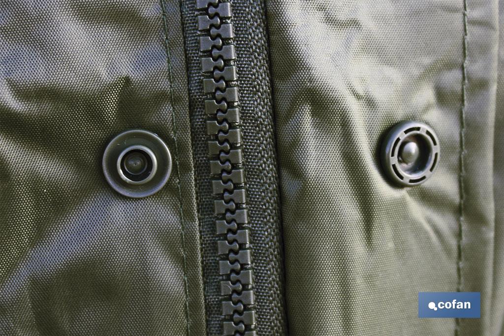 ABRIGO DE LLUVIA VERDE POLIESTER/PVC TALLA-L