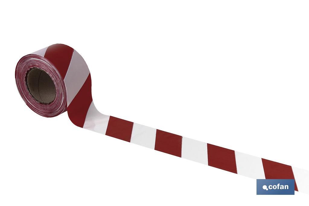 CINTA BALIZAM. ROJA/BLANCA  80MM X 200MTS