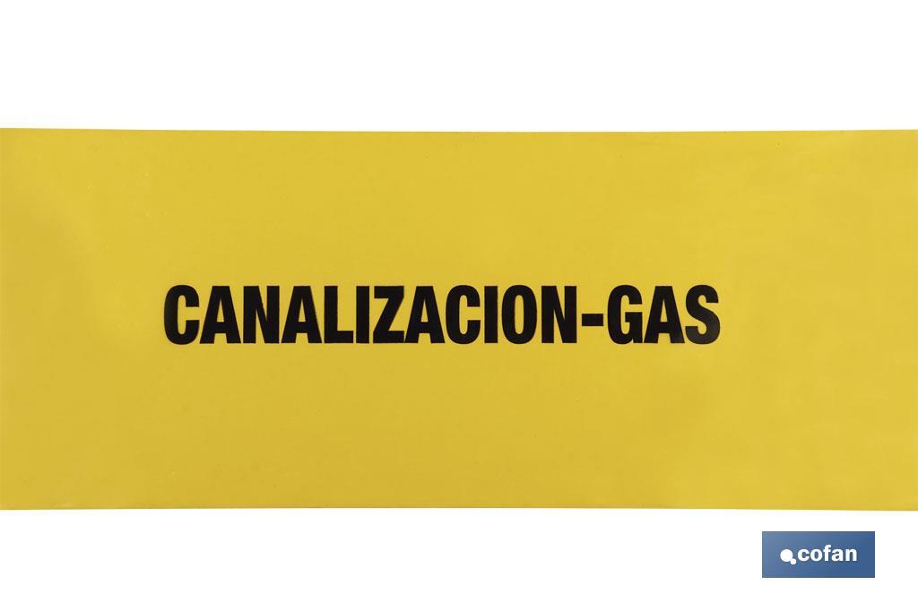 CINTA BALIZ. CANALIZACION GAS 150MMX250MTS