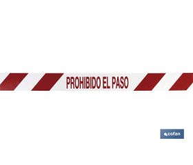 CINTA BALIZ. PROHIBIDO EL PASO  80MMX100MTS