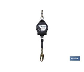 Anticaídas Retráctil con Absorbedor de Energía | Cable 10 m | Aguanta 140 kg Máximo