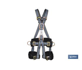 Arnés Anticaídas | Para Trabajos en Suspensión | Muslos y Cinturón Ajustables | Talla Única Estándar