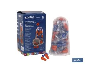 Tapones de Protección Auditiva | Pack de 50 o 10 unidades | Tapones desechables con cuerda en color naranja
