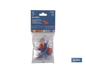 PACK 50 TAPONES (25 par) OIDOS C/CUERDA PU SNR36