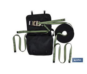 Línea de Vida Temporal Horizontal | 20 m de longitud para 2 personas| Incluye bolsa de transporte