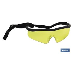 Gafas protectoras de seguridad ámbar | Resistente a arañazos | Mayor seguridad en bricolaje y soldadura, entre otros