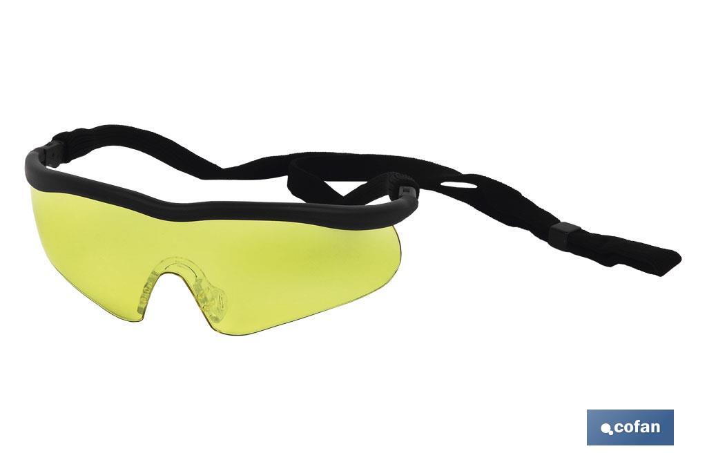 GAFAS SEGURIDAD SPORT AMBAR UV PROTECTION