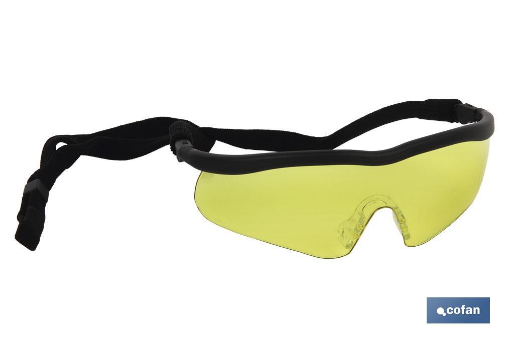 GAFAS SEGURIDAD SPORT AMBAR UV PROTECTION