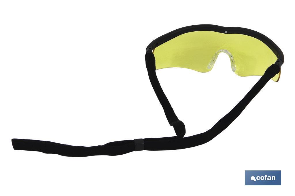GAFAS SEGURIDAD SPORT AMBAR UV PROTECTION