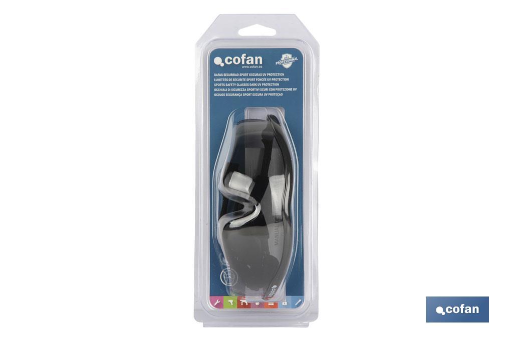 GAFAS SEGURIDAD SPORT OSCURA UV PROTECTION