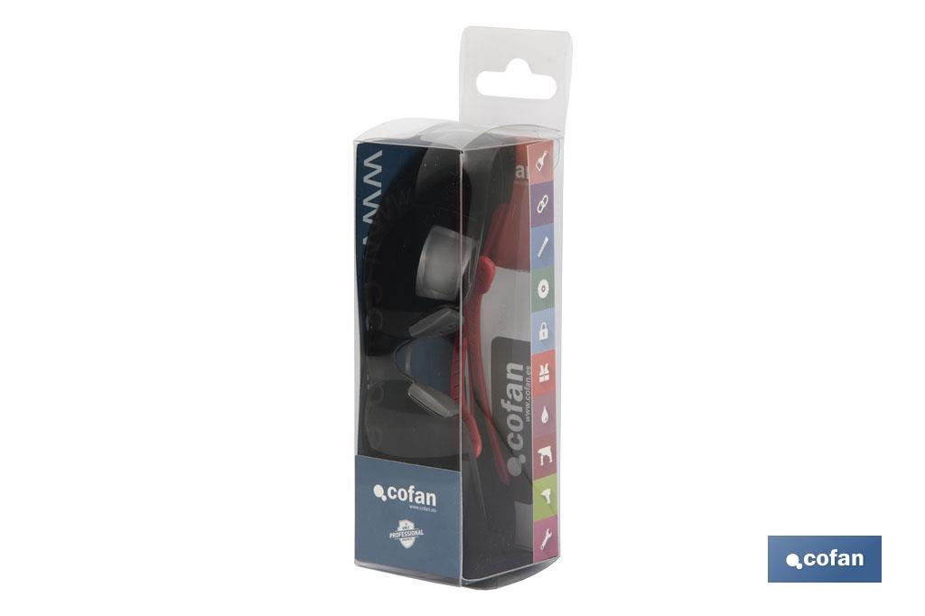 GAFAS SEGURIDAD SUPER LIGERA 18Grs LENTE OSCURA
